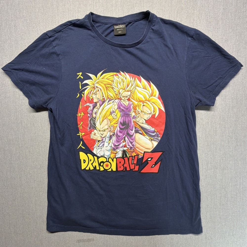 Vintage Dragon Ball Z Super Saiyan Trio Anime Tee Men's Size Large